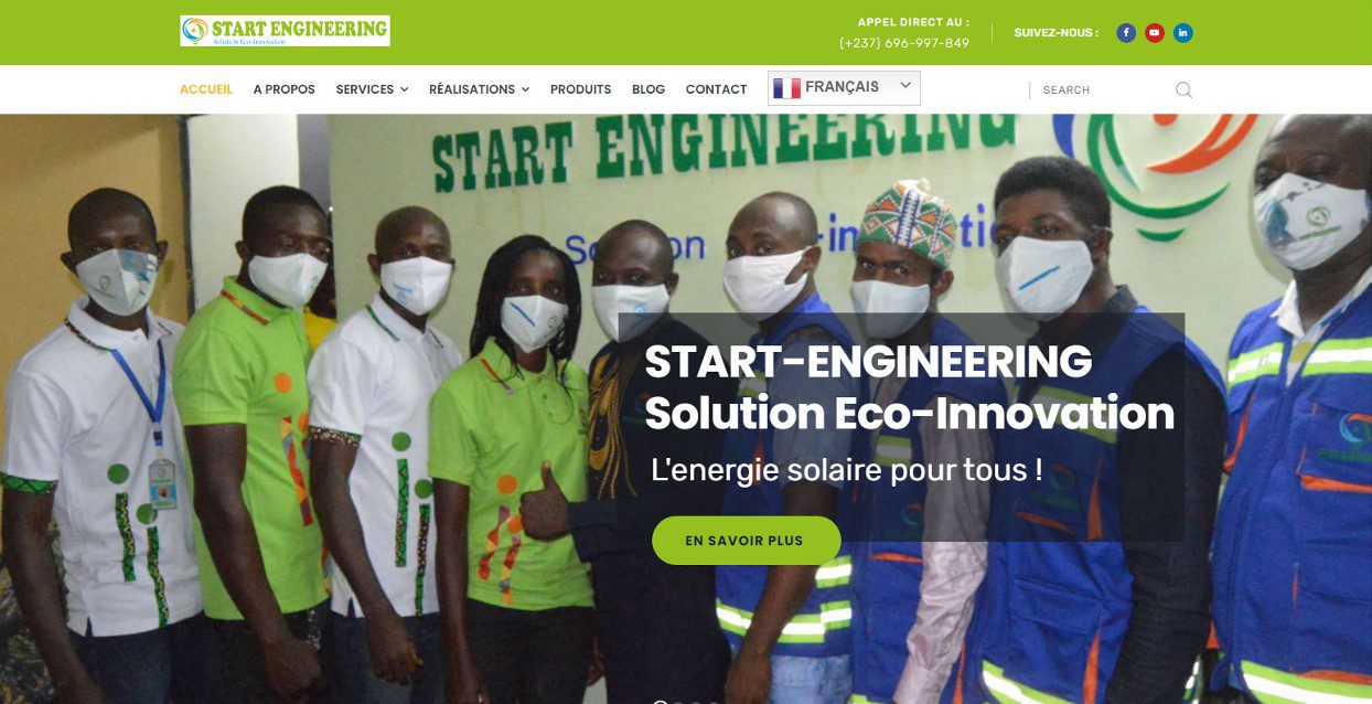 Startengineering website 8 accueil 1 startengineering.cm
