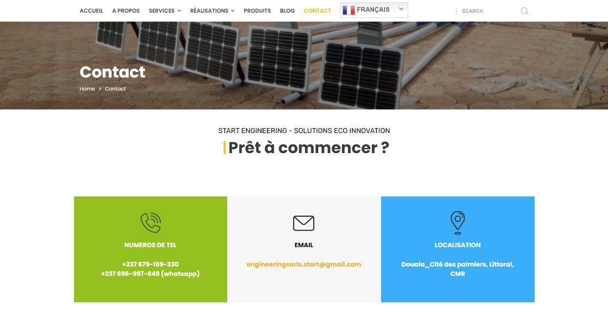 Startengineering website 14 contact_startengineering.cm